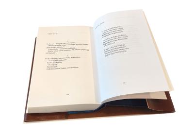 odinis knygos aplankas is tikros naturalios odos dovana skaitanciam A5 kaledom mamai 0