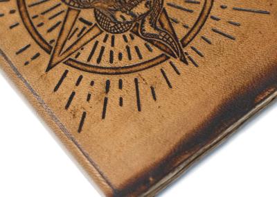 Odinė užrašinė – Pentagon & Skull with Burns Detail Notebook (18x13 cm)