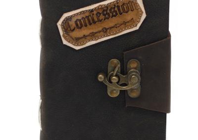 Odinė užrašinė – Black Confessions with Lock Notebook (18x13 cm)