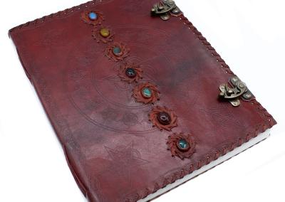 Odinė užrašinė – Huge 7 Chakra Leather Book - 25X32.5cm