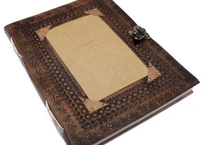 Odinė užrašinė – Huge Customisable Visitor Leather Book 10x13