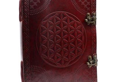 Odinė užrašinė – Huge Flower of Life Leather Book 10x13