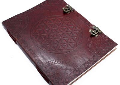 Odinė užrašinė – Huge Flower of Life Leather Book 10x13