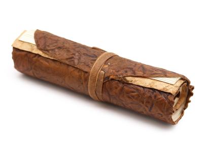 Odinė užrašinė – Rolled Leather Travel Notebook - Natural  21x15cm