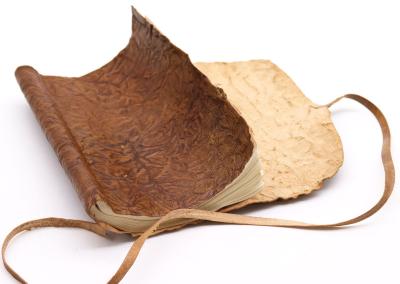 Odinė užrašinė – Rolled Leather Travel Notebook - Natural  21x15cm