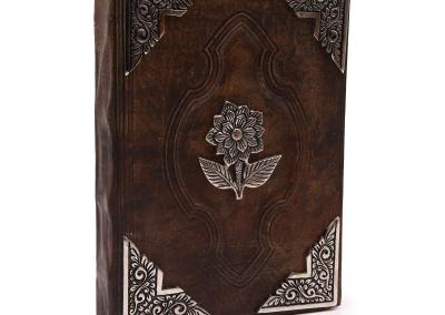 Odinė užrašinė – Hefty Red Tan Book - Zinc Rose Decor - 26x18cm