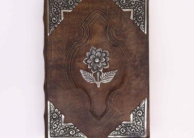 Odinė užrašinė – Hefty Red Tan Book - Zinc Rose Decor - 26x18cm