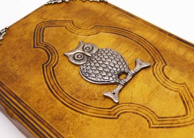 Odinė užrašinė – Hefty Coffee Tan Book - Zinc Owl Decor - 26x18cm