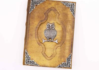 Odinė užrašinė – Hefty Coffee Tan Book - Zinc Owl Decor - 26x18cm