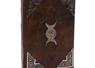 Odinė užrašinė – Hefty Brown Tan Book - Zinc Triple Moon Decor - 26x18cm