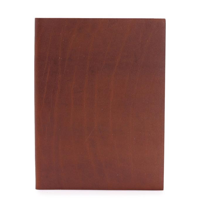 Didelė tamsiai rusva odinė užrašinė 20×15 cm – linijomis