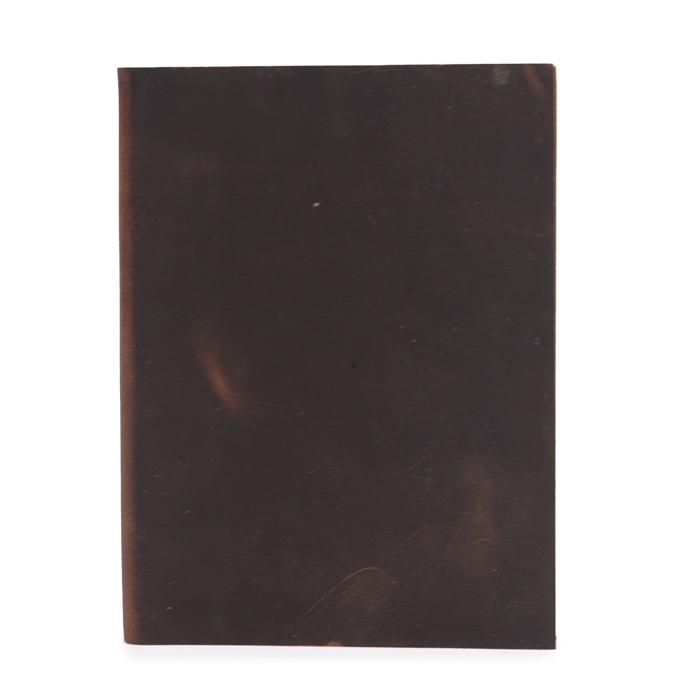 Juoda odinė užrašinė A5 mažinta (20×15 cm) – linijomis