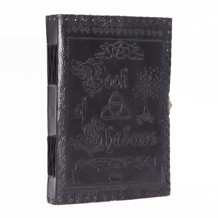Didelė „Book of Shadows“ užrašinė, juoda, 25x18x3 cm – tuščiais lapais