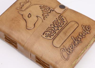 Odinė užrašinė – Checkmate Book - Light Tan - 20x15cm