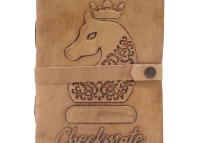 Odinė užrašinė – Checkmate Book - Light Tan - 20x15cm