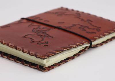Odinė užrašinė – Travel Journal with wrap - Light Tan - 17x13cm
