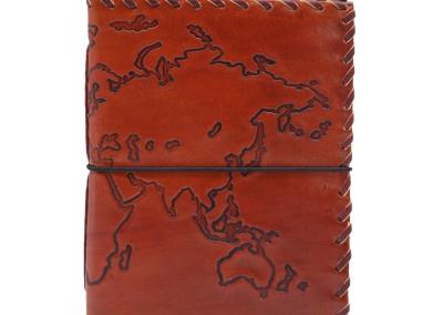Odinė užrašinė – Travel Journal with wrap - Light Tan - 17x13cm