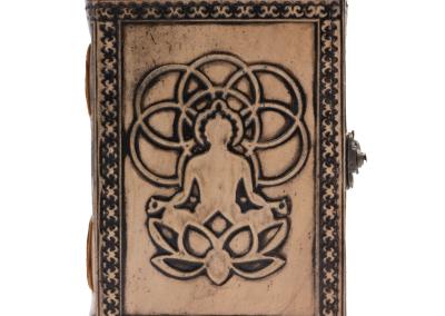 Odinė užrašinė – Buddha - Esoteric Notebook - Antique Grey - 17.5x12.5x3cm