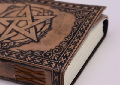 Odinė užrašinė – Pentacle - Esoteric Notebook - Anique Grey - 17.5x12.5x3cm