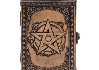 Odinė užrašinė – Pentacle - Esoteric Notebook - Anique Grey - 17.5x12.5x3cm