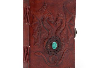 Odinė užrašinė – Two Dragons- Esoteric Notebook - Antique Grey - 17.5x12.5x3cm