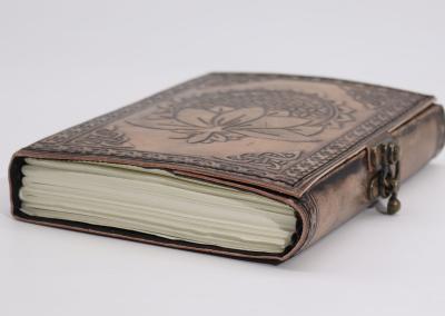 Odinė užrašinė – Lotus Mandala - Esoteric Notebook - Antique Grey - 17.5x12.5x3cm