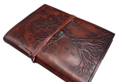 Odinė užrašinė – Small Tree of Life - wrap and stone decor - 18x13x2cm