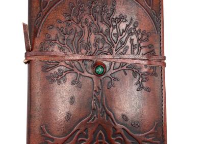 Odinė užrašinė – Small Tree of Life - wrap and stone decor - 18x13x2cm