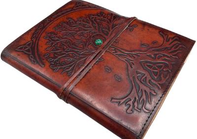 Odinė užrašinė – Large Tree of Life - wrap and stone decor - 20x16x2cm
