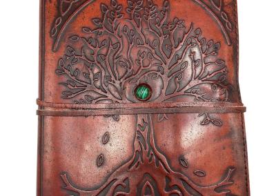 Odinė užrašinė – Large Tree of Life - wrap and stone decor - 20x16x2cm