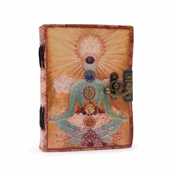 Odinė užrašinė „Buddha – 7 čakrų“ 17.5×12.5 – tuščiais lapais