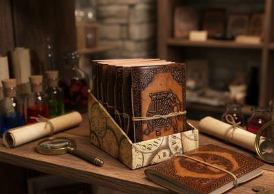 Odinė užrašinė – Assorted Esoteric Leather Notebooks (6x4.5