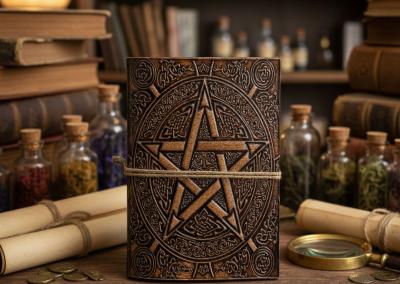 Odinė užrašinė – Assorted Medium Esoteric Leather Notebooks (5x3.5