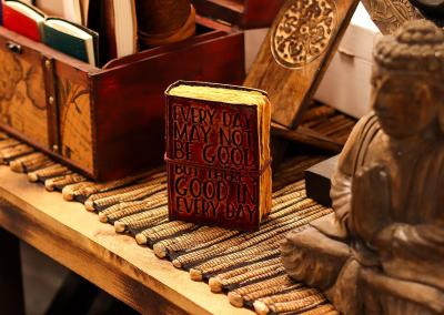 Odinė užrašinė – Fat Deckled Edge Leather Notebook (5x3.5