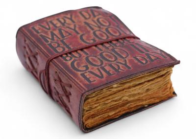 Odinė užrašinė – Fat Deckled Edge Leather Notebook (5x3.5