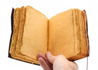 Odinė užrašinė – Fat Deckled Edge Leather Notebook (5x3.5