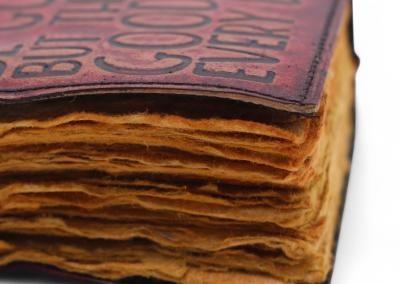 Odinė užrašinė – Fat Deckled Edge Leather Notebook (5x3.5