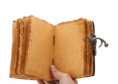 Odinė užrašinė – Fat Deckled Edge Leather Notebooks (6x4