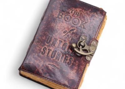 Odinė užrašinė – Fat Deckled Edge Leather Notebooks (6x4
