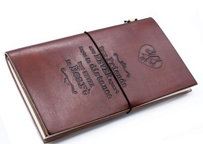 Odinė užrašinė – Handmade Leather Journal - True Friends - Brown (80 pages)
