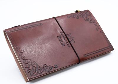 Odinė užrašinė – Handmade Leather Journal - My Bucket List Book - Brown (80 pages)