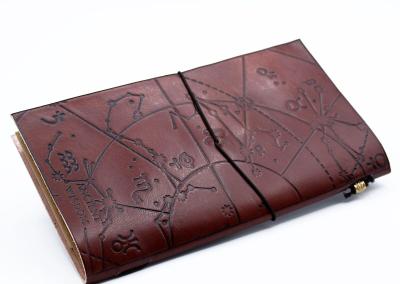 Odinė užrašinė – Handmade Leather Journal - My Bucket List Book - Brown (80 pages)