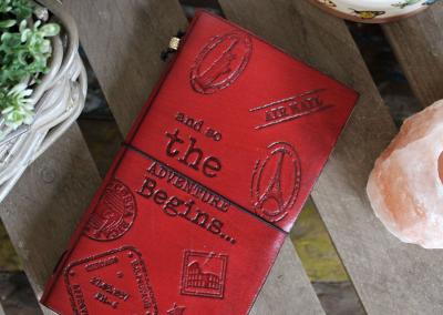 Odinė užrašinė – Handmade Leather Journal - My Bucket List Book - Brown (80 pages)