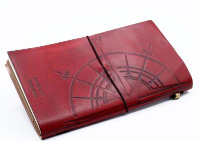 Odinė užrašinė – Handmade Leather Journal - Little Book of Big Plans - Red (80 pages)