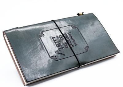 Odinė užrašinė – Handmade Leather Journal - Important Things To Do - Grey (80 pages)
