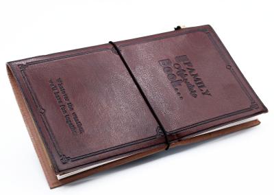 Odinė užrašinė – Handmade Leather Journal - Our Family Adventure Book - Brown  (80 pages)